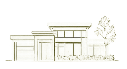 Residential architectural sketch